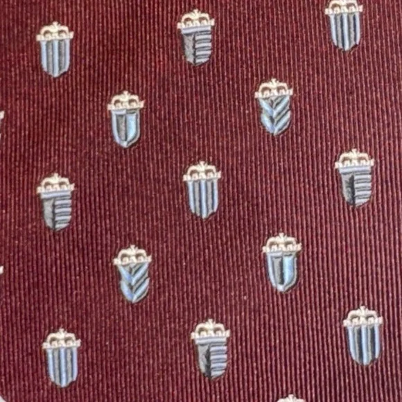 Jos. A. Bank Executive Collection Red Regimental Neat Woven Silk Long 62" Tie - Picture 1 of 6